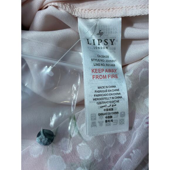 Lipsy x Abbey Dress Size 12 Pink Single Shoulder Fairy Core Coquette Bird Glam - Picture 9 of 9